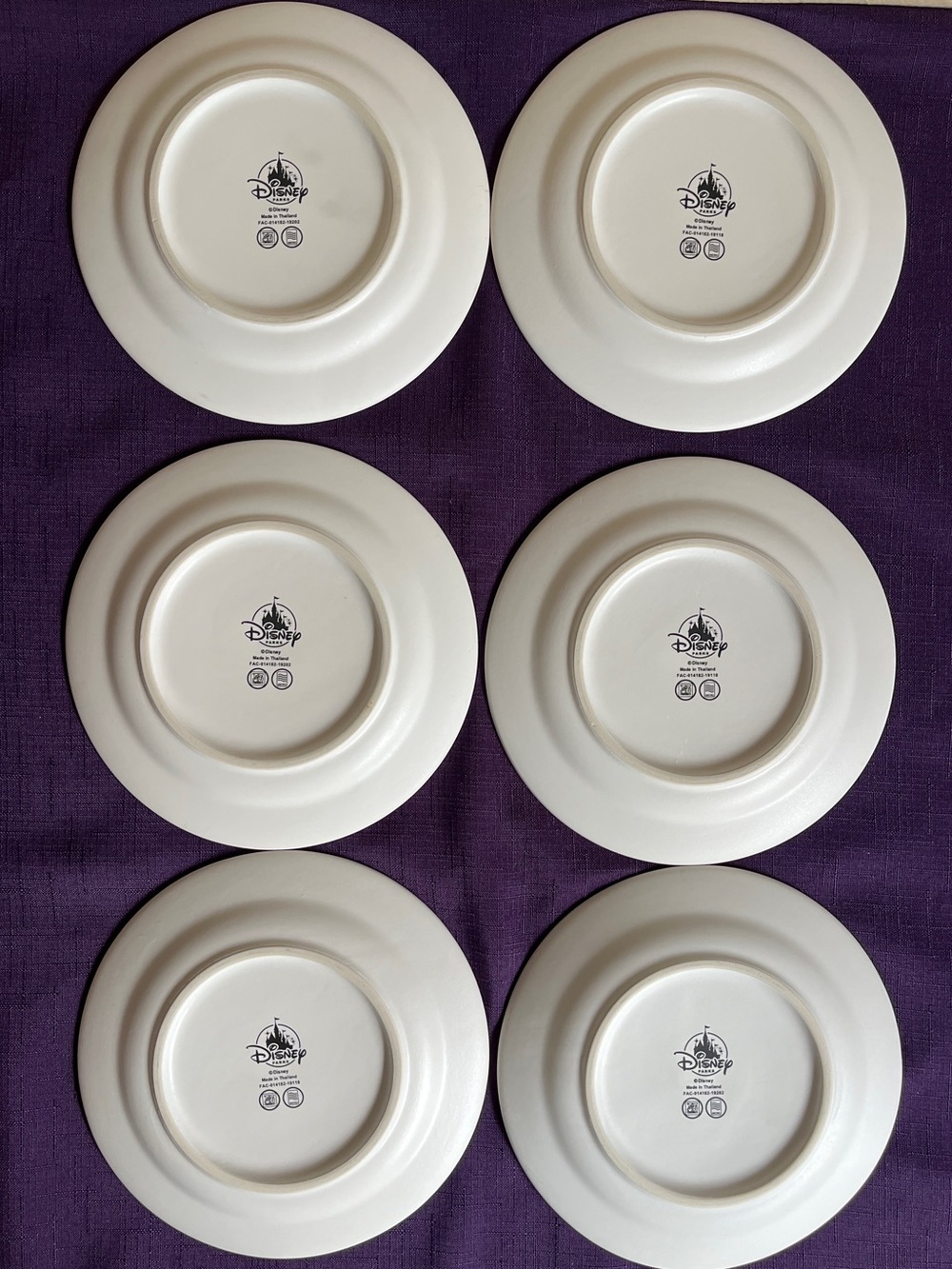 Disney Parks Mickey Mouse Homestead Collection Salad Salad Plates Set Of 6 - Picture 2 of 3